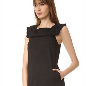 MADEWELL SUNDREAM FRINGE TRUE BLACK SHIFT DRESS -6